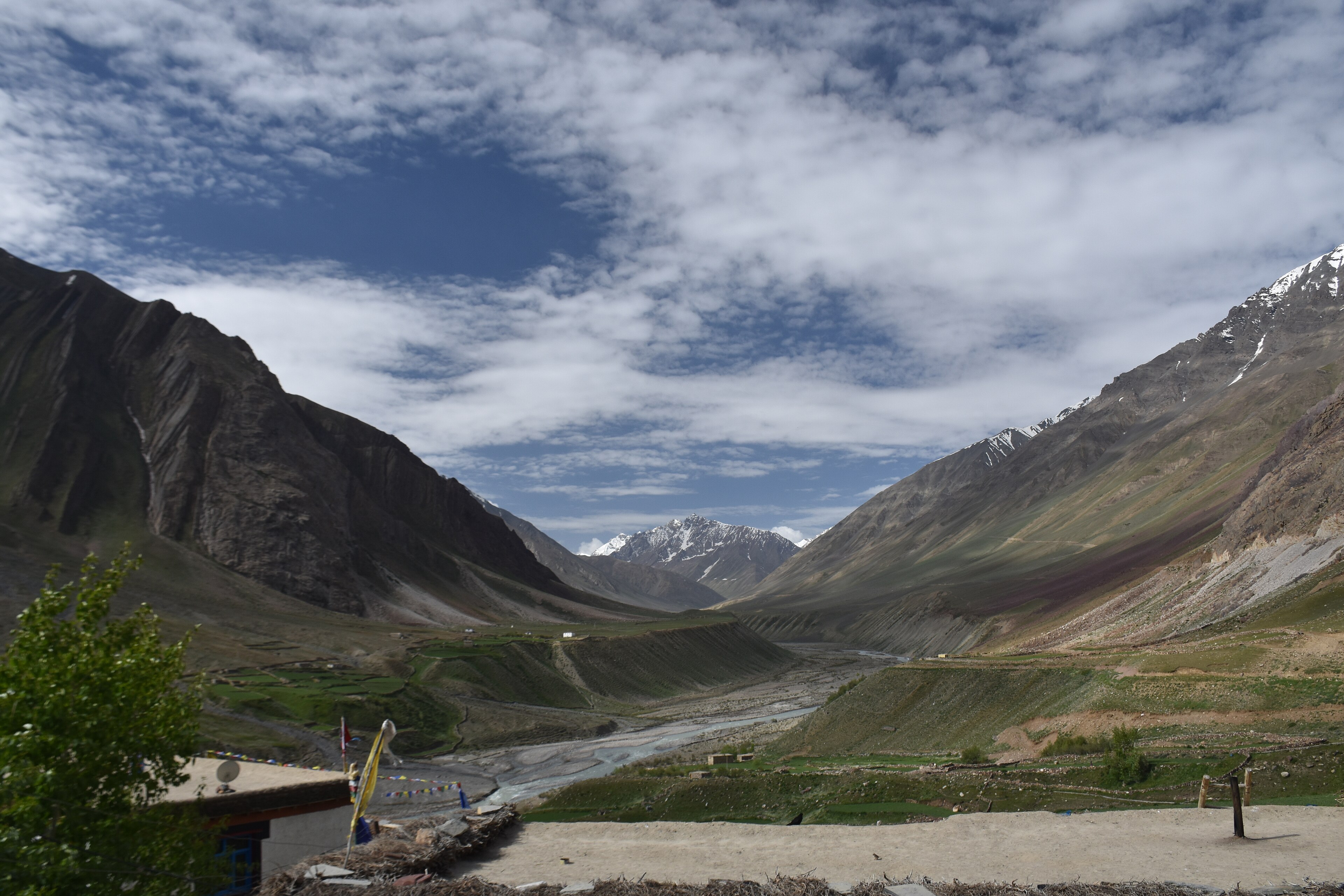 Trekkers crossing a high pass in Spiti